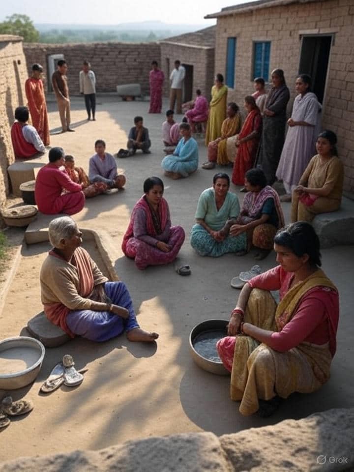 Sustainable living India sharing in community