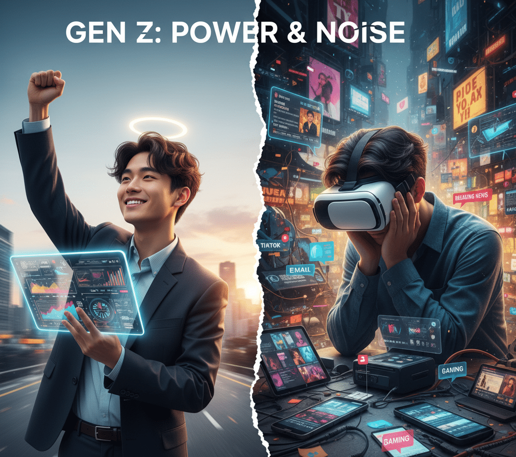 Gen Z having the energy, the ambition, and the tech advantage however live in a noisy, distracted world